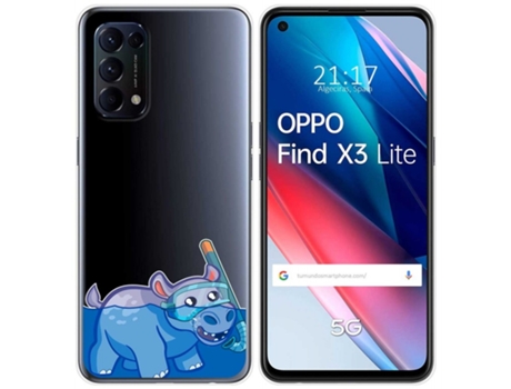 Carcasa Oppo Find X3 Lite TUMUNDOSMARTPHONE Dibujos Transparente Multicolor