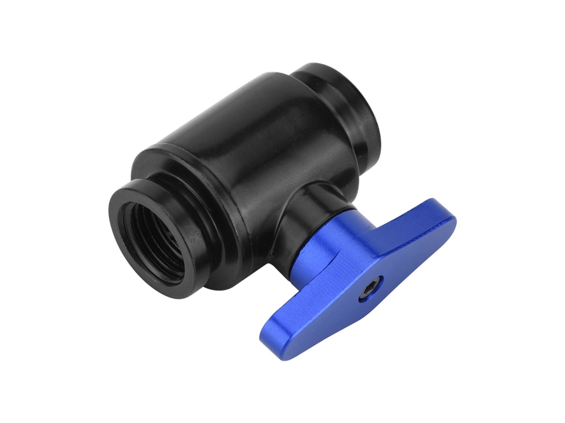 Válvula De Bola De Agua Negra Con Rosca Interna G1/4'' Válvula De Parada De Refrigeración De Agua Con Mango Azul