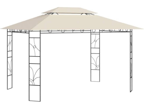 vidaXL Cenador color crema 4x3x2,7 m 160 g/m²