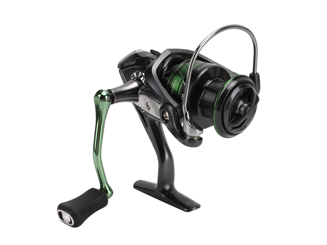 Carrete de pesca giratorio de metal de acero inoxidable sin espacio 5.2:1 ligero para agua dulce y salada Hfb3000
