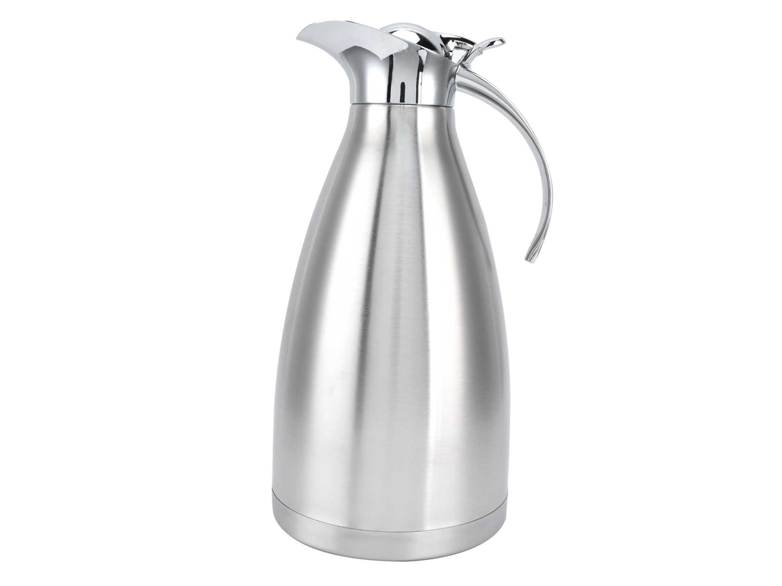 Jarra térmica portátil de acero inoxidable de 1,5 l para el hogar, para agua fría o caliente, color plateado