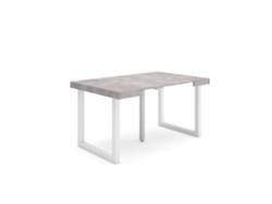 Mesa Consola extensible 140 Para 6 comensales Patas madera maciza Cemento SKRAUT HOME