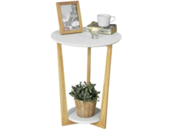 Mesa Lateral SOBUY FBT52-WN (MDF y Madera de Pino - 45x60 cm)
