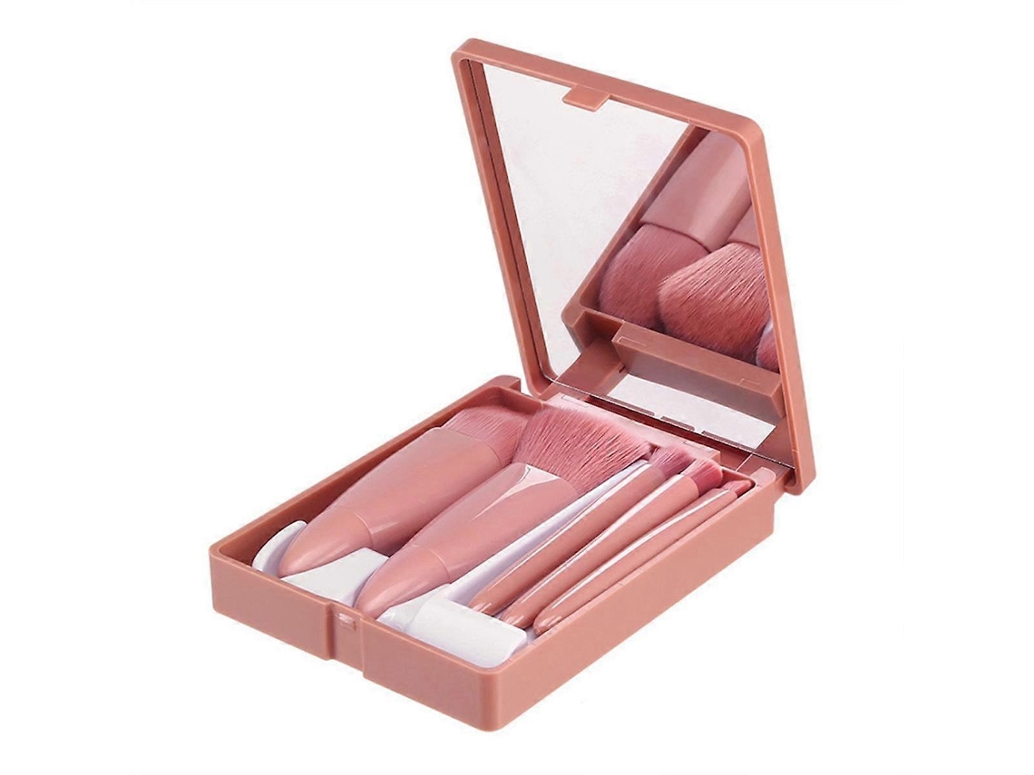Mini 5 brochas de maquillaje, brocha multifuncional con espejo, brocha para polvos, brocha para sombras de ojos, Rosewell Blender