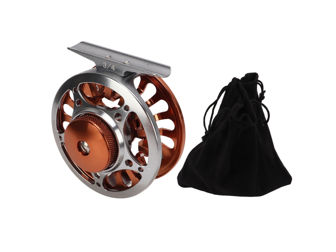 2026rebe-molinete De Pesca Con Mosca 3 Rodamientos Ajustable Cnc 3/4 Color Negro Y Plata Para Pesca Al Aire Libre