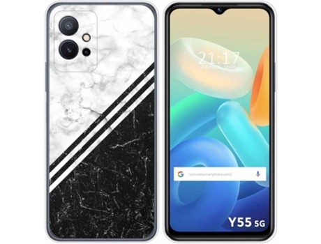 Carcasa para Vivo Y55 5G TUMUNDOSMARTPHONE Dibujos Mármol 01 Multicolor