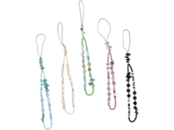 Juego De 2 Cordones Para Teléfono Con Cuentas De Cristal, Modernos Y Elegantes.