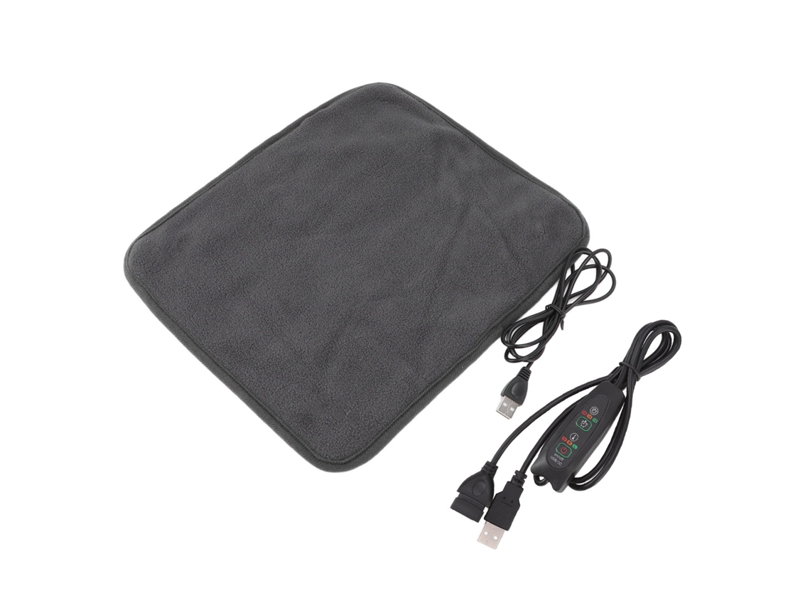 Almohadilla Calefactora Usb Portátil Para Hombros Cuello Piernas Cintura Con Ajuste De Temperatura Y Temporizador Gris Oscuro