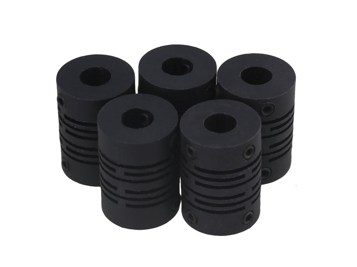 Acoplamiento Elástico Flexible De Plástico D15l21 De 6x6 Mm, 5 Piezas