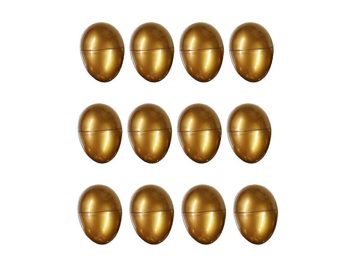 Juego de 12 huevos de Pascua decorativos en forma de cáscara de huevo Rosewell (dorado)