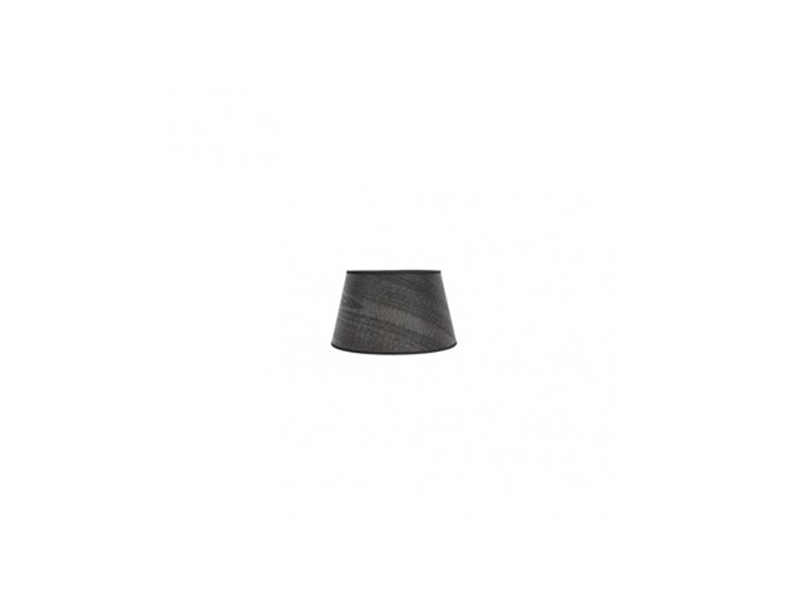 Pantalla Salma E27 Madera Negra 15dx12dx13h Conica Abierta