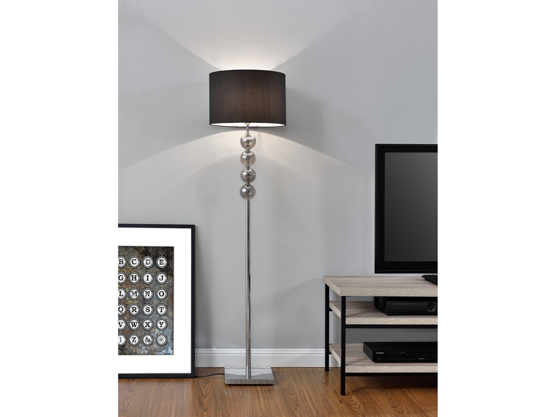 Lámpara de pie LUX.PRO Negro/Cromo (60 W - E27)