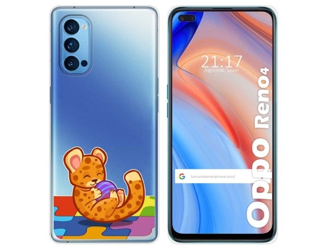 Carcasa Oppo Reno 4 5G TUMUNDOSMARTPHONE Dibujos Transparente Multicolor
