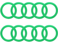 10 Soportes Verdes De Abs Para Aros De Fruta, Para Presentación Y Fijación (no Estándar)
