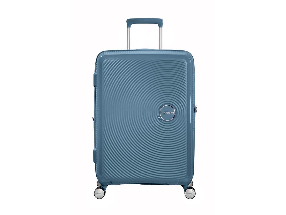 Maleta De Viaje AMERICA TOUSRISTER Soundbox (Média - 67Cm - Expansível - 4 Rodas - 3,7 Kg) Azul Pedra