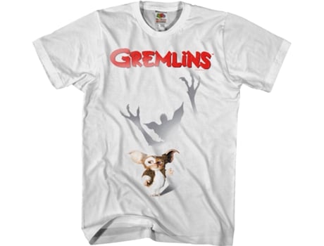 Camiseta Unisexo DEEPSTONE Shadow Poster Gremlins Blanco (L)
