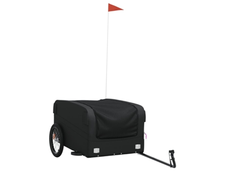 Remolque para bicicleta hierro VIDAXL negro (45 kg)