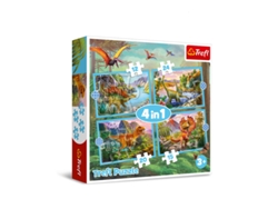 Puzzles Dinossauros - 4 Em 1 Trefl 34609 Multicores