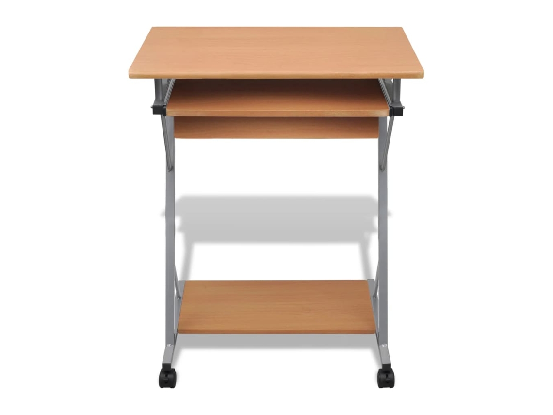 Escritorio | Mesa | Escritorio para computadora con acabado marrón y estante extraíble