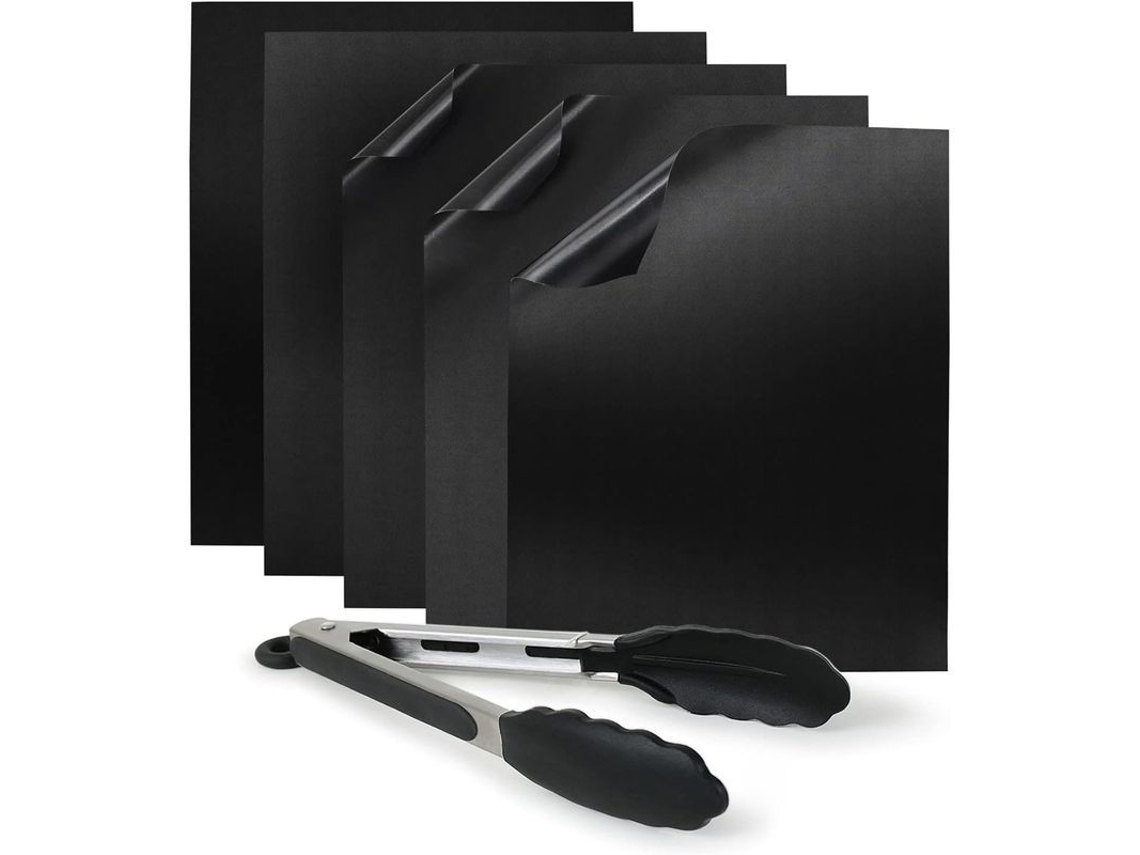 Láminas De Teflón Para Barbacoa (5 Unidades) - Antiadherentes Para Barbacoa, Parrilla Y Horno (40x30cm)