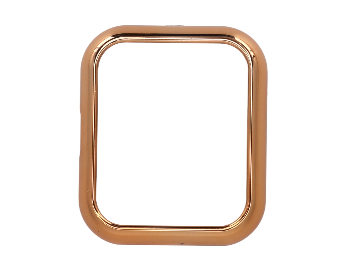 Capa Tpu De Bumper Com Proteção Total De Tela Eletroplatada A Vácuo Para Realme Watch 2 Pro - Rose Gold