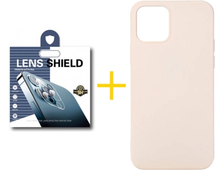 Carcasa + 1 Protector de Cámara para iPhone 12 Mini SKYHE Rosa Pastel