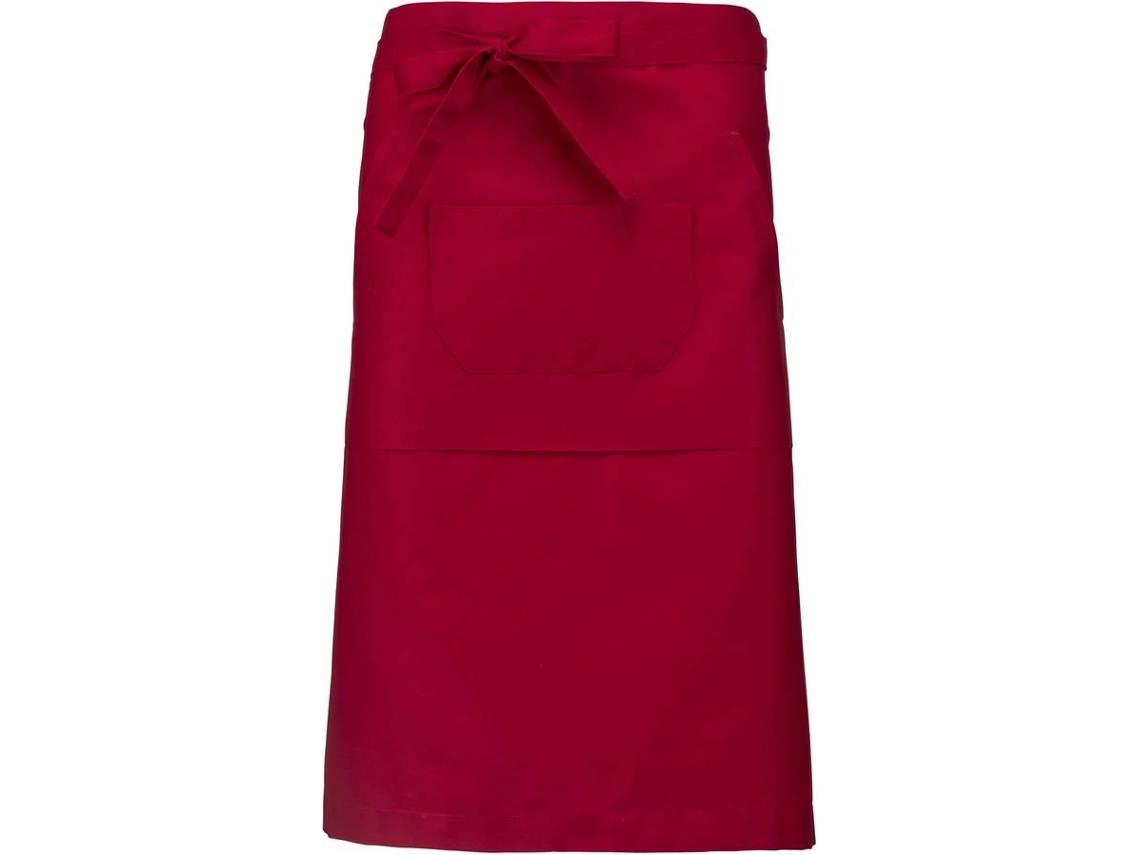 Delantal KARIBAN Largo (Rojo - Poliéster - 62.5 x 90 cm)