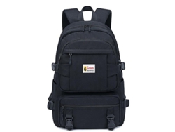 Mochila escolar VISTA con puerto USB, nailon amarillo, 20-35 L