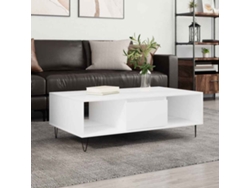 Mesa de centro de 104x60x35 cm, fabricada en madera sintética blanca, HARLANV1