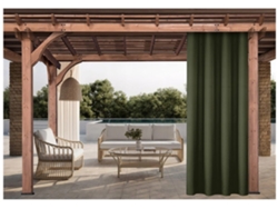 Cortinas para exterior Cortina 155x240cm Verde Cortina para Pérgola Impermeable Cortina exterior para terraza Cortina parasol para balcón