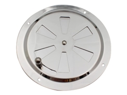 Rejilla De Ventilación Redonda Ajustable De Acero Inoxidable Con Entrada Y Salida De Aire De 125 Mm.