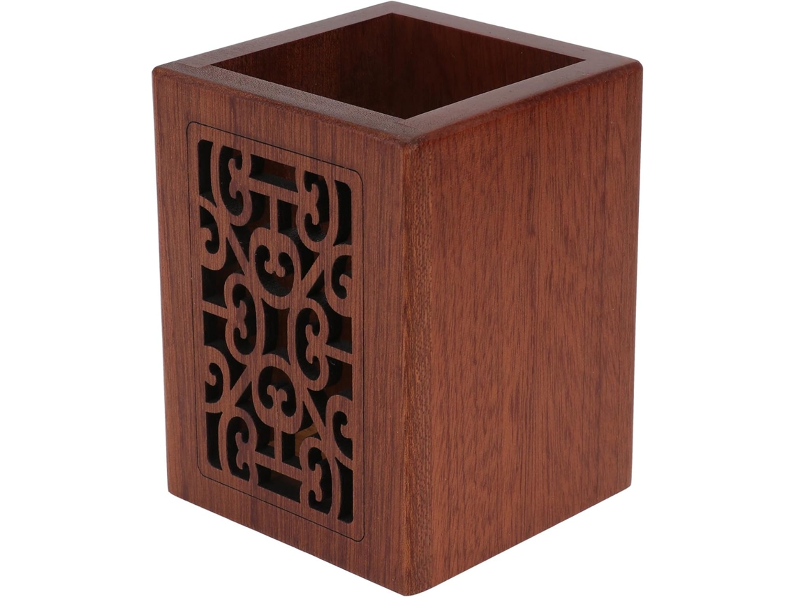 Portalápices De Madera De Ébano, Soporte Multifuncional Decorativo Para Pinceles
