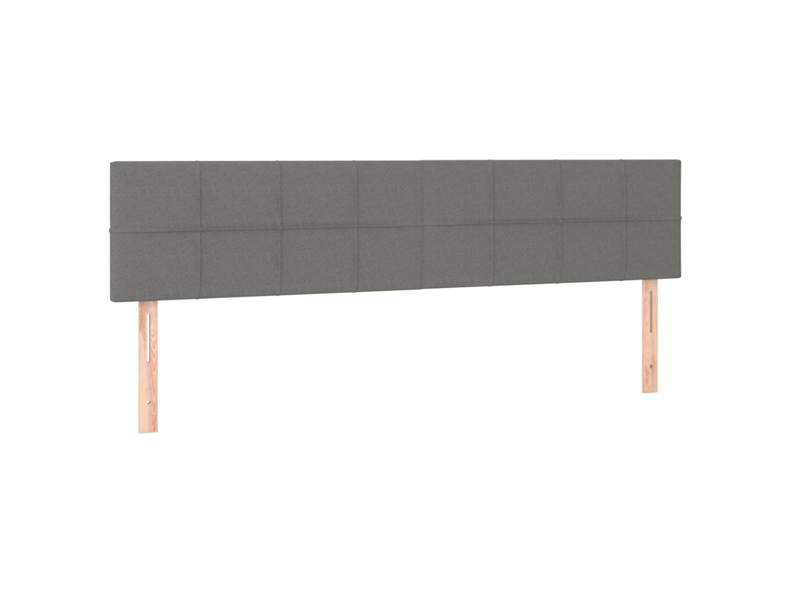 Maison Exclusive - Cabeceros 2 Unidades De Tela Gris Oscuro 90x5x78/88 Cm