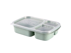 Fiambrera Bento para preparar comidas, contenedor reutilizable para almacenar alimentos con 3 compartimentos y diseño sin BPA.