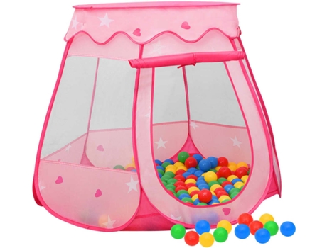 vidaXL Tienda de juegos para niños rosa 102x102x82 cm