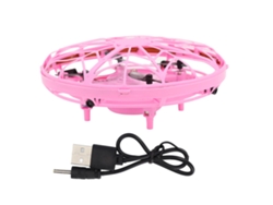 Minidron Ovni De Mano Con Sensor De Movimiento Y Luz Led, Juguete Para Niños - Rosa