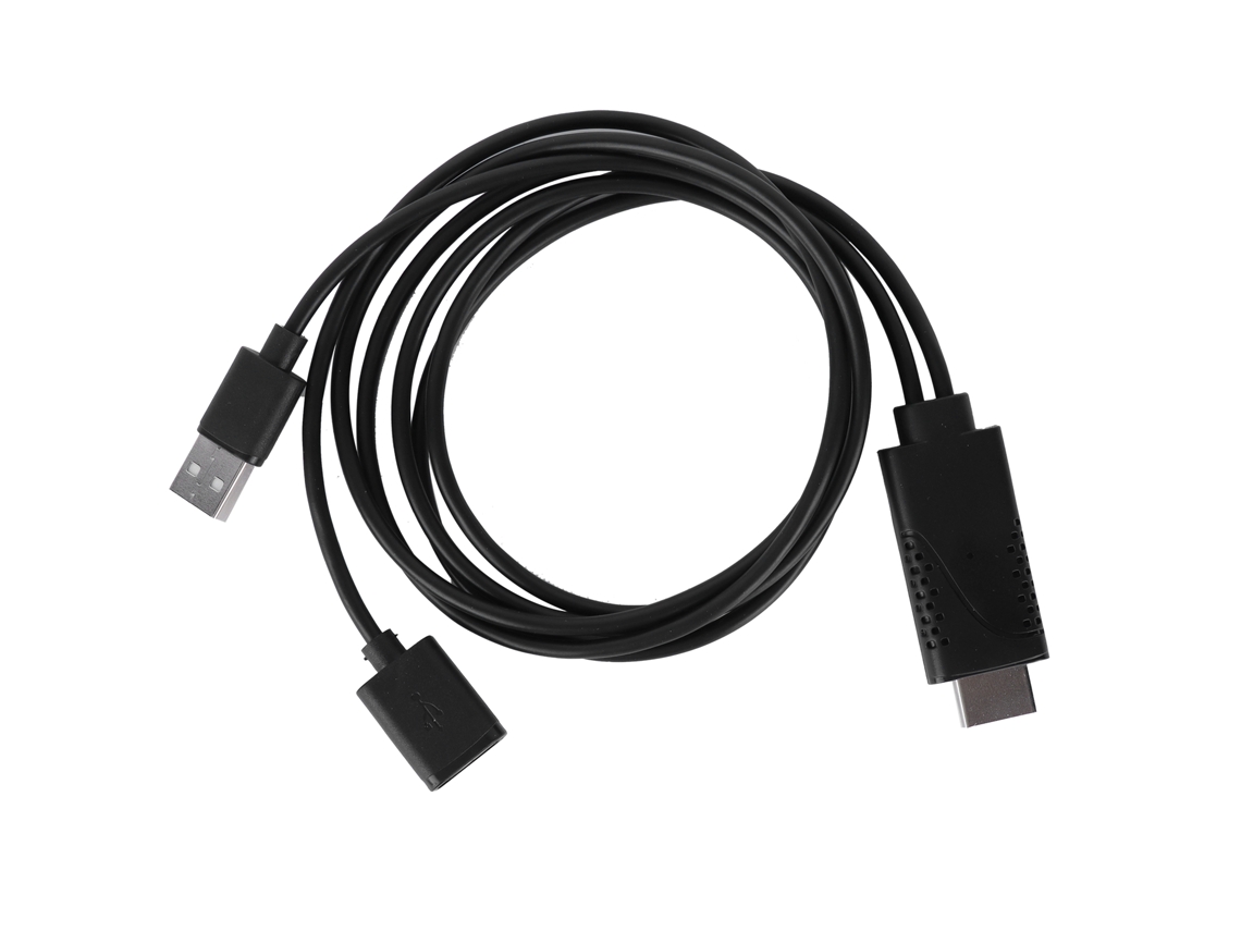 Cable Usb Hdtv 1080p Para Duplicar La Pantalla Y Cargar Smartphones Ios/android En Un Monitor De Tv.