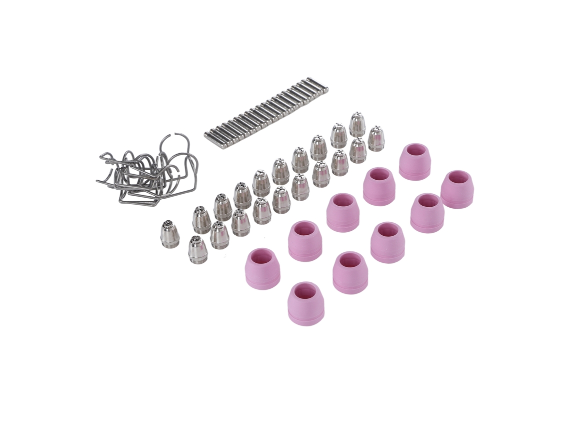 Kit De Consumibles Para Antorcha De Plasma Ag60: Electrodos, Boquillas, Copas Protectoras Y Anillos De Soporte.