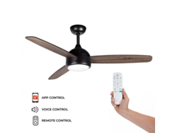 Ventilador de Techo KEKAI Siroco Negro Dc 132X40Cm 55W