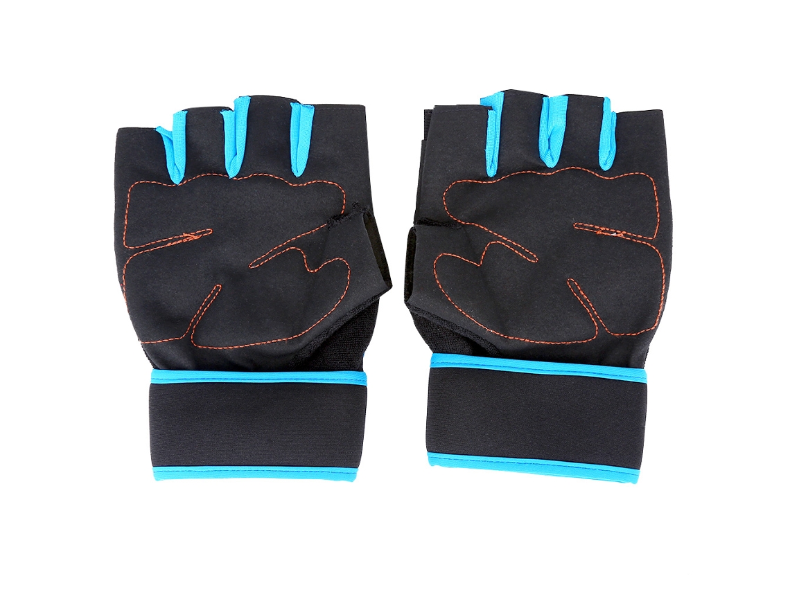 Guantes de medio dedo para deportes al aire libre, ciclismo, motociclismo y culturismo (azules)