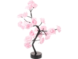 Lámpara de mesa con luces LED en forma de rosal para decoración de interiores. Lámpara de mesa con luces LED en forma de rosal. Gokoco.