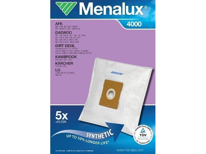 Bolsas para Aspirador MENALUX 4000 (5 unidades)