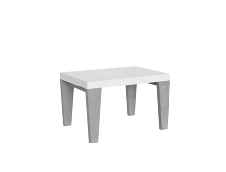Mesa de Comedor ITAMOBY Spimbo Mix (90x130/390 - Paneles de Melamina - Fresno Blanco-Cemento)