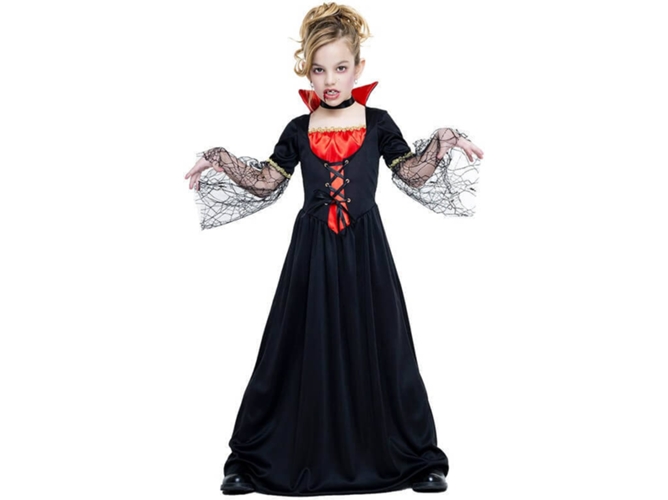Disfraz de Niña DISFRAZZES Vampiresa Telarañas (Talla: 10 a 12 años)