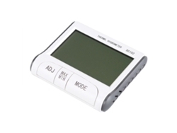 Termómetro higrómetro digital LCD para interiores con reloj, medidor de temperatura y humedad para habitaciones.