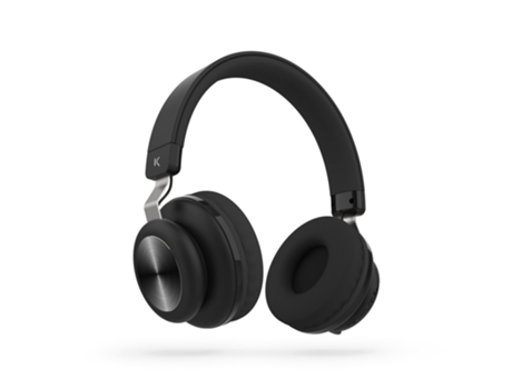 Auriculares inalámbricos KSIX Retro 2, ENC, Micrófono, Autonomía 8 h, Llamadas, Radio FM, Ranura micro SD, Negro