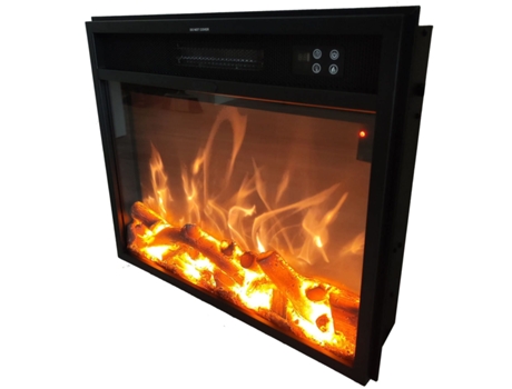 Chimenea Electrica Fuego Insertable Quemador 1500w Negro