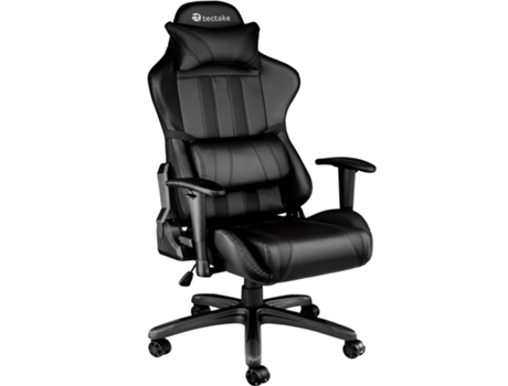 Silla De Oficina Racing Premium TECTAKE (Negro - Piel Sintética - 70 X 75 X 129 cm)