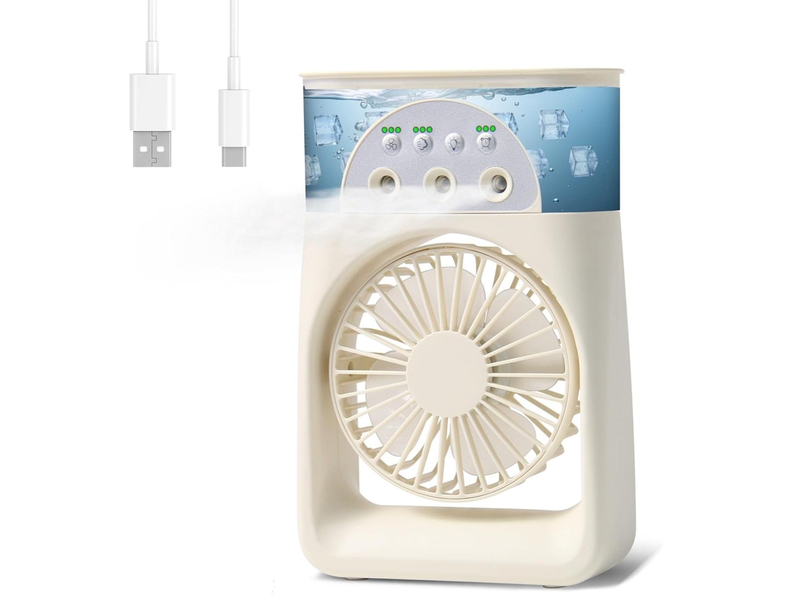 4 En 1 Mini Aire Acondicionado Portátil, Ventilador Frío, Mini Ventilador Silencioso Y Potente, Tres Niveles De Velocidad Del Viento