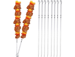2026altiro-brochetas Para Barbacoa, Brochetas Largas De Acero Inoxidable De 37 Cm (10 Juegos)